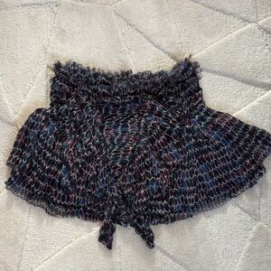 Isabel marant ruffled layers mini skirt 34 blue pink print